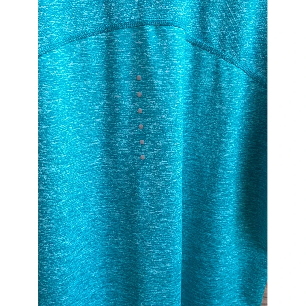 Nike Running Dri-FIT Womens Teal Heather 1/4 Zip Pullover Large